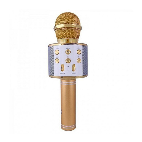 Портативная Bluetooth колонка-микрофон WS-858 Gold