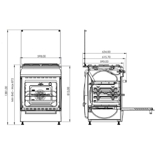 Плита газова G4FM6611W 60см. біла (GRUNHELM)