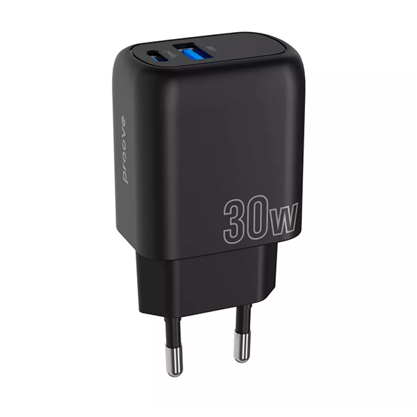 СЗУ Proove Silicone Power Plus 30W (Type-C + USB) Black