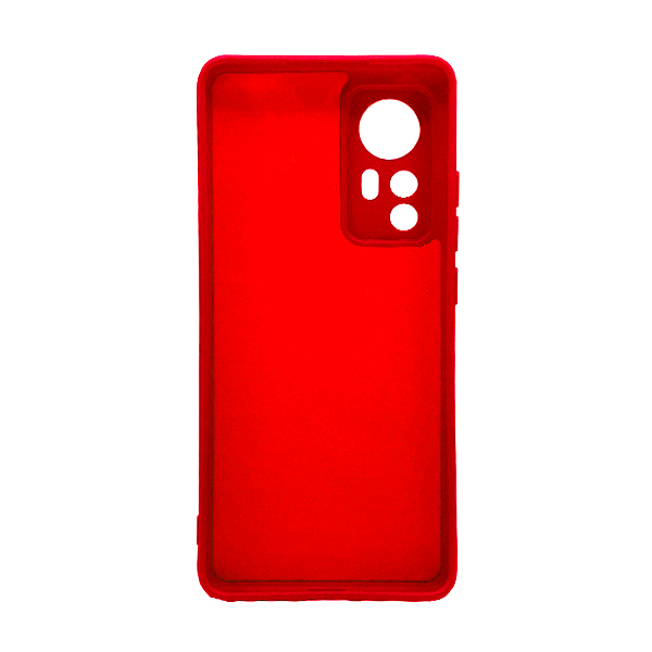 Чехол Original Soft Touch Case for Xiaomi 12/12X Red with Camera Lens