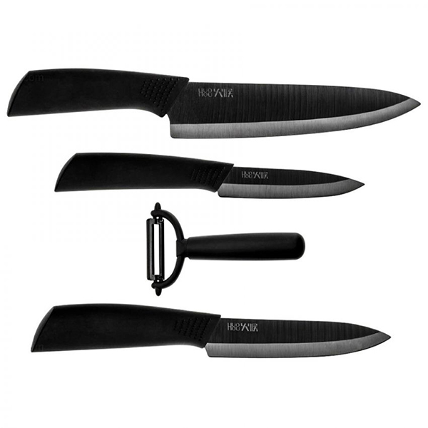 Набір ножів з 4 предметів Xiaomi Nano Ceramic Knifes Set 4 pcs (HU0010)