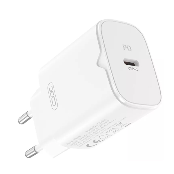 МЗП XO L131 USB-C + Type-C Cable 30W White