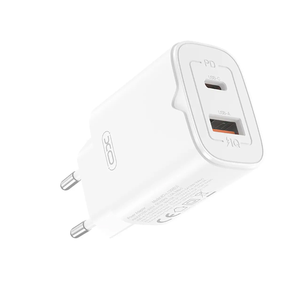 МЗП XO L130 USB + USB-C + Type-C Cable 30W White