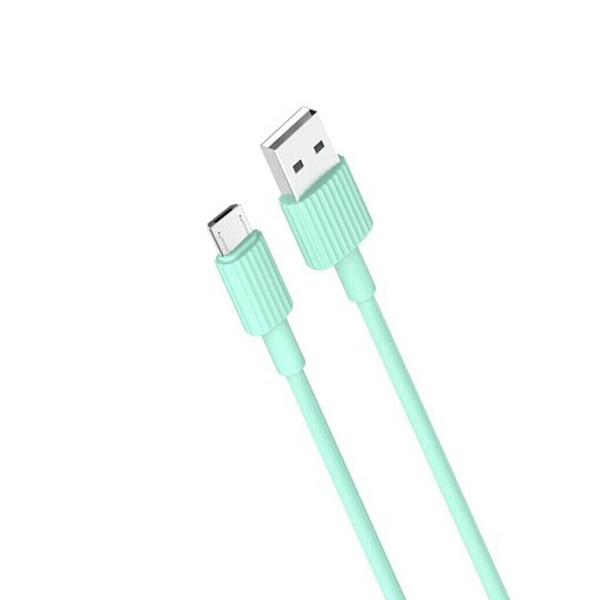 Кабель XO NB156 Micro USB 1m 2.4A Green