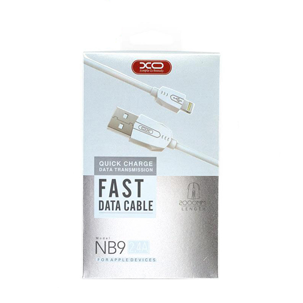 Кабель XO NB9 Micro USB 2m 2.4A White