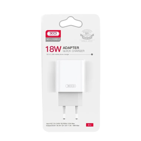 МЗП XO L103 1USB QC3.0 18W White