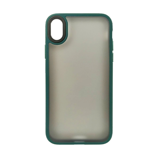 Чехол накладка Goospery Shadow Metal Buttons Case для iPhone XR Dark Green