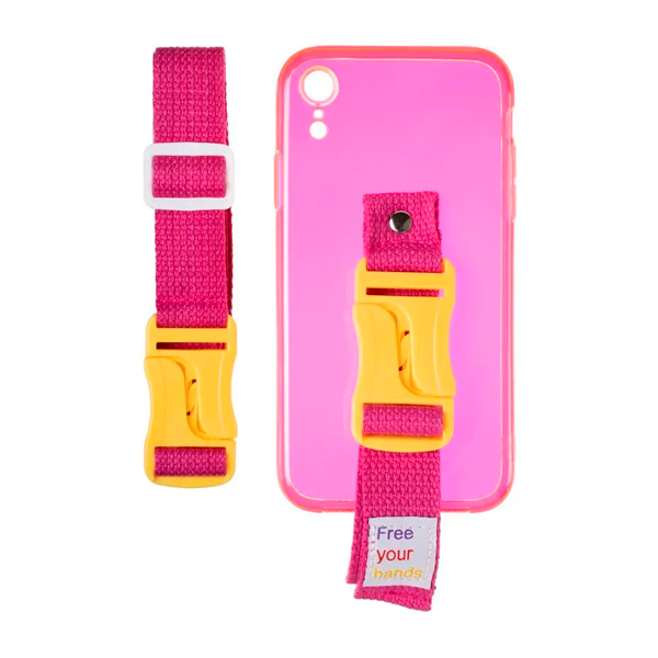 Чехол накладка Free Your Hands Sport Case для iPhone XR Pink