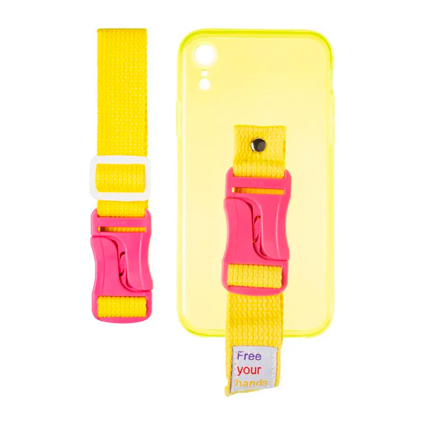 Чехол накладка Free Your Hands Sport Case для iPhone XR Yellow