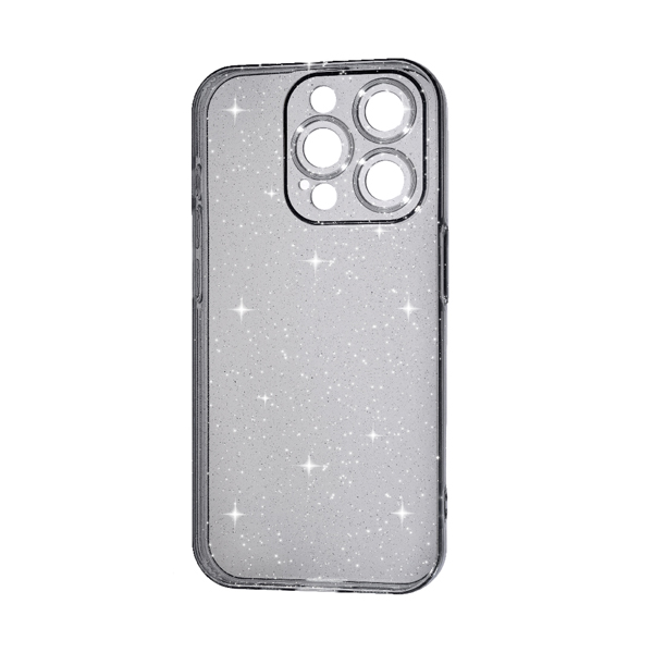 Чохол Silicon Shiny Case iPhone 15 Pro Glitter Clear/Black