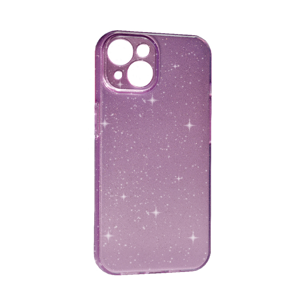 Чехол Silicon Shiny Case iPhone 14 Glitter Lilac Pride