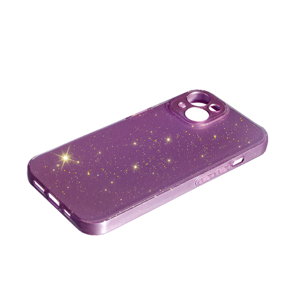 Чехол Silicon Shiny Case iPhone 14 Glitter Lilac Pride