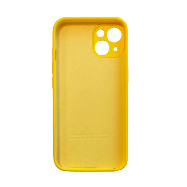 Чехол Soft Touch для Apple iPhone 13/14 Yellow with Camera Lens Protection Square