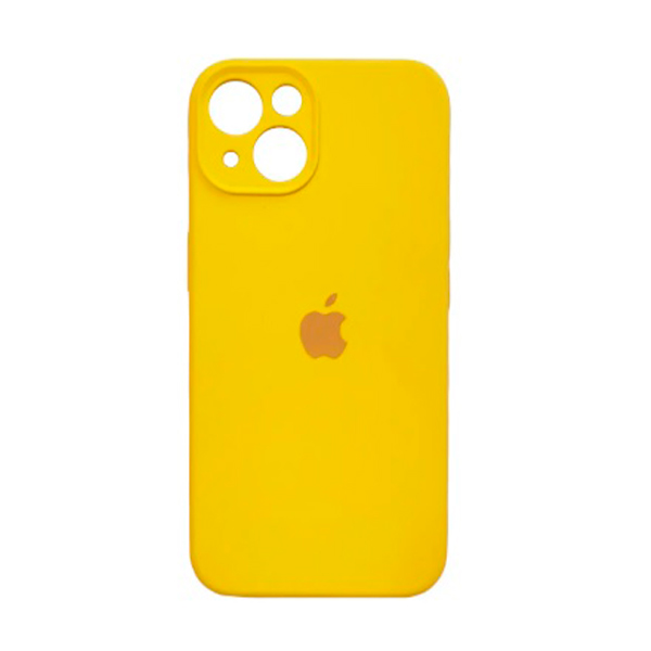 Чохол Soft Touch для Apple iPhone 13/14 Yellow with Camera Lens Protection Square