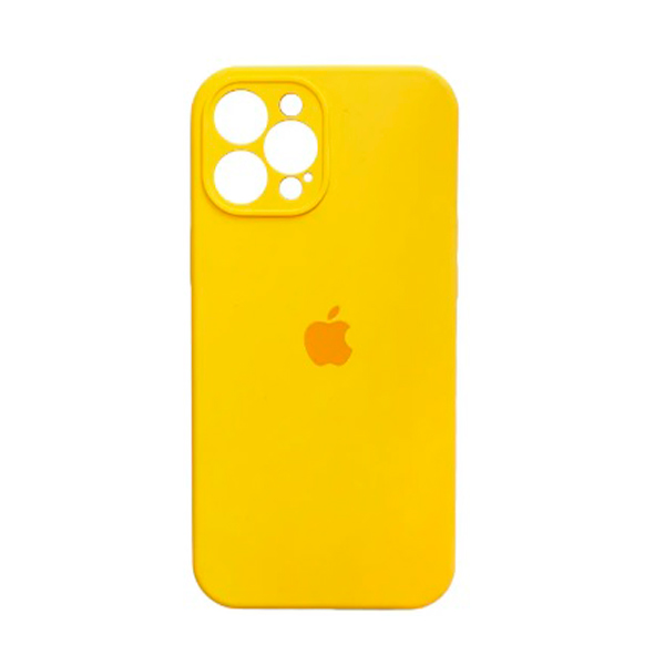 Чехол Soft Touch для Apple iPhone 13 Pro Max Yellow with Camera Lens Protection Square