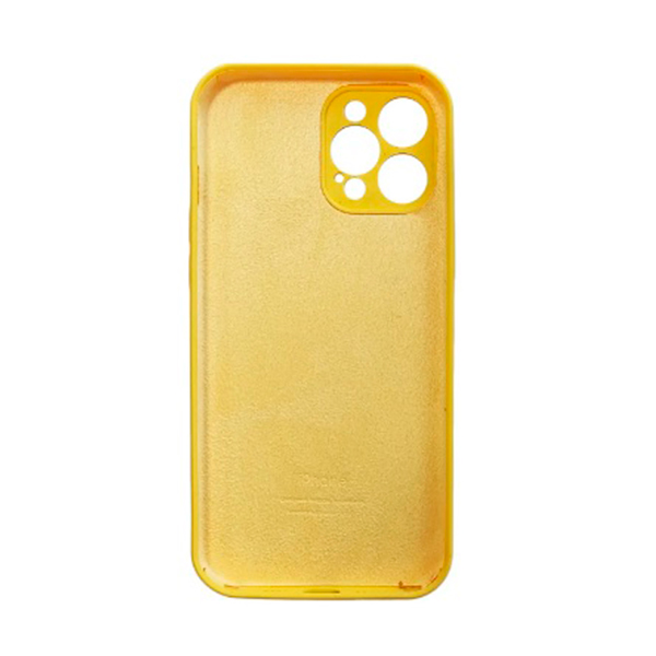 Чехол Soft Touch для Apple iPhone 13 Pro Max Yellow with Camera Lens Protection Square