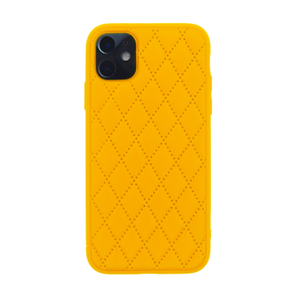 Чехол Leather Lux для iPhone 11 Yellow