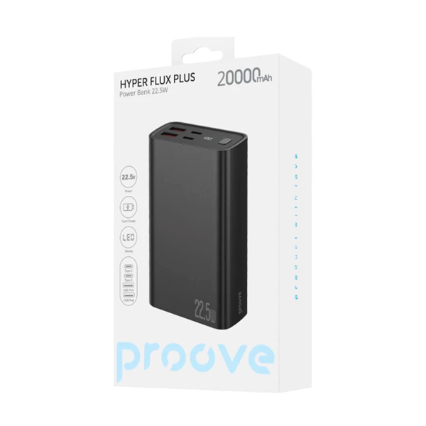 Внешний аккумулятор Proove Hyper Flux Plus 20000mAh 22.5W Black