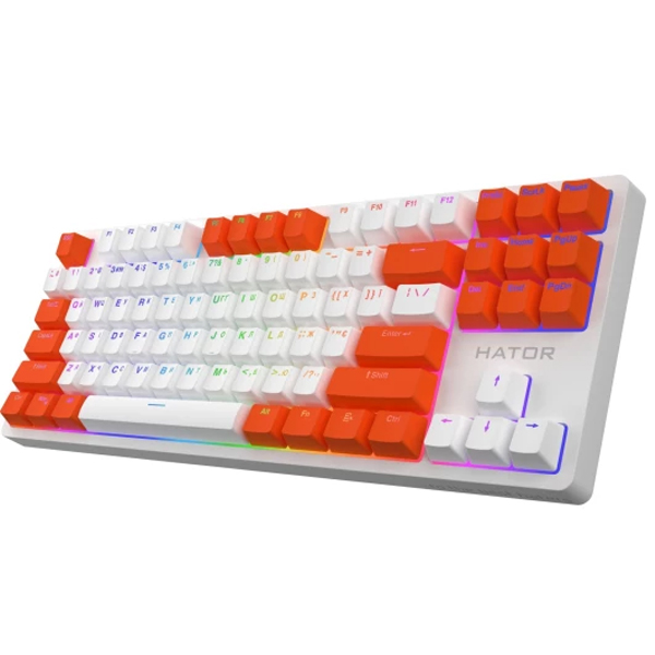 Клавіатура Hator Rockfall 2 Mecha Signature Edition White/White/Orange (HTK-521-WWO)