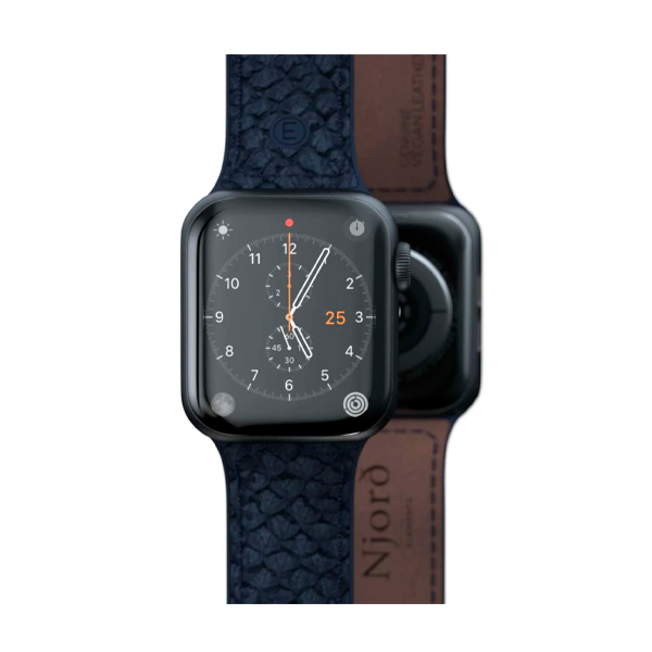 Ремешок Njord Salmon Leather Strap Petrol для Apple Watch 45mm/44mm (SL14121)