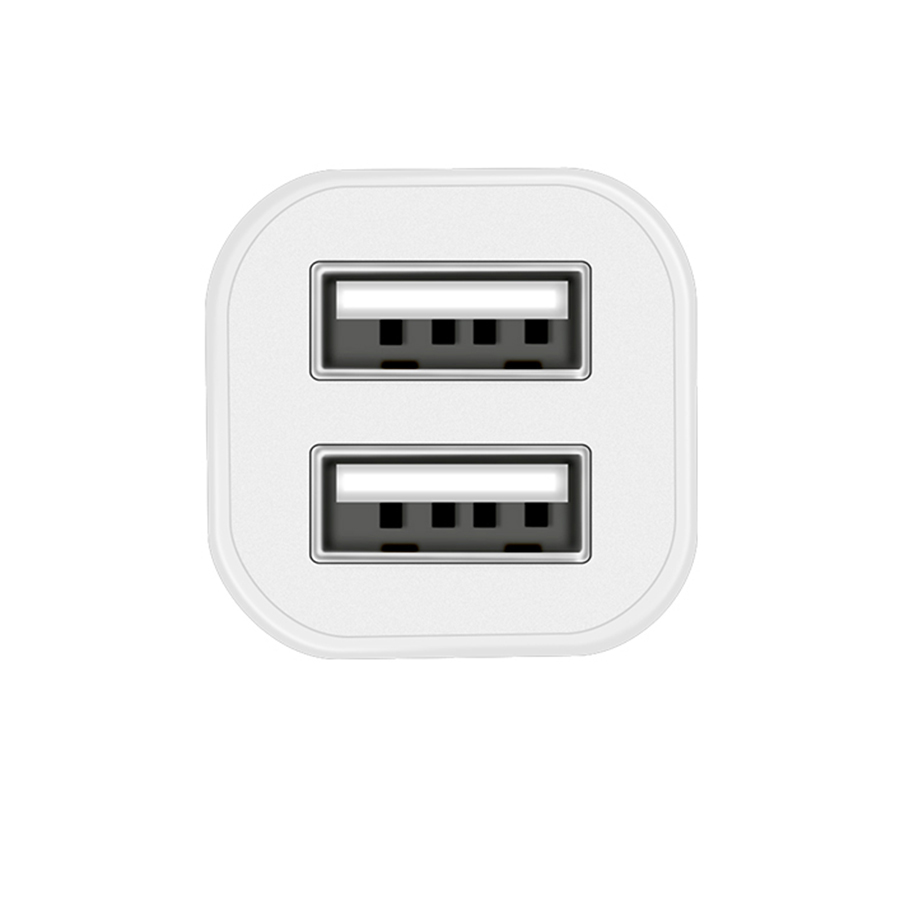 АЗУ Hoco Z12 Elite Two-Port 2.4A+2.4A + Cable Lightning White
