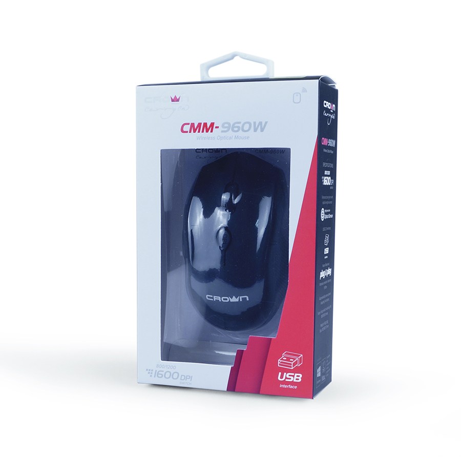Беспроводная мышь Crown CMM-960W Bluetooth Black
