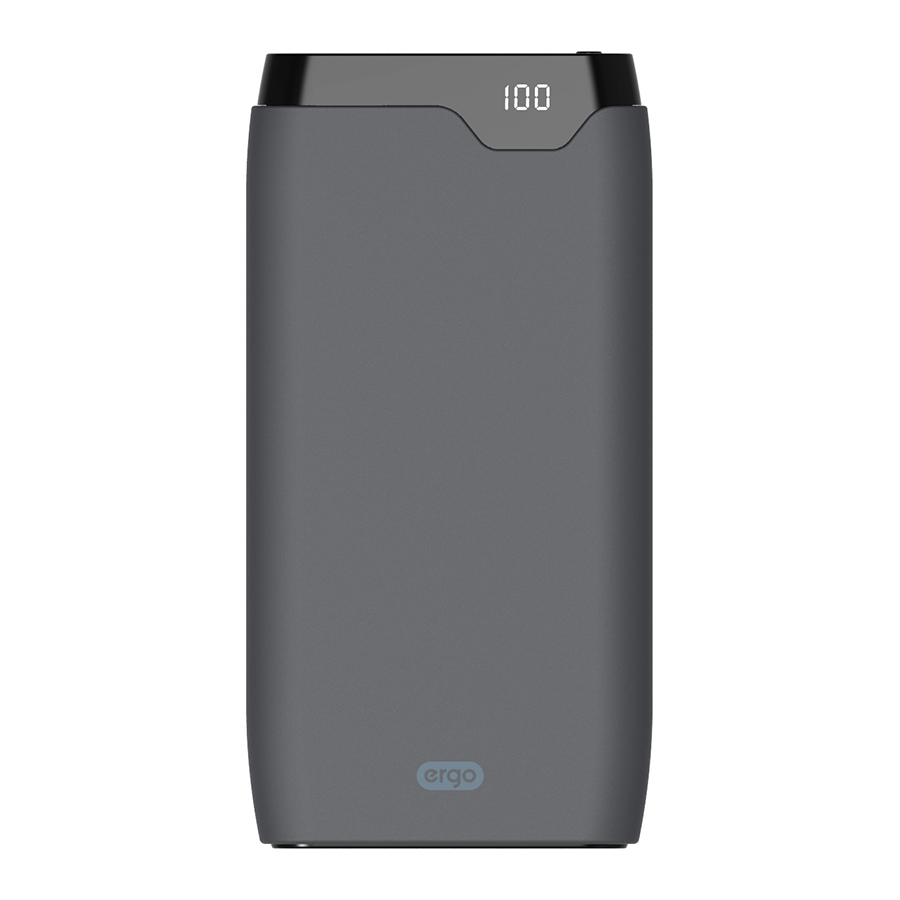 Внешний аккумулятор Ergo LP-K10 Type-C (10000mAh) Rubber Gray