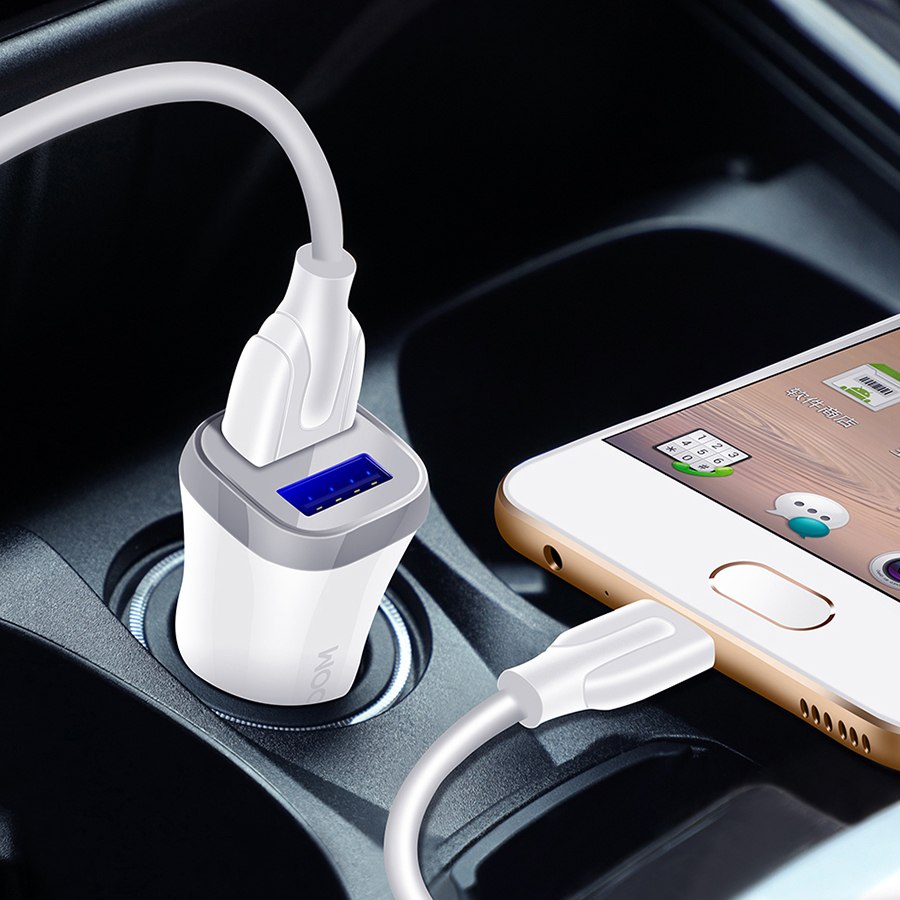 AЗУ Joyroom C-M216 2USB 3.1A + Micro USB White