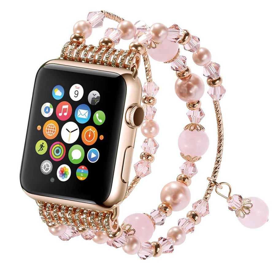Ремешок для Apple Watch 38mm/40mm Crystal Jewelry Watch Band Gold