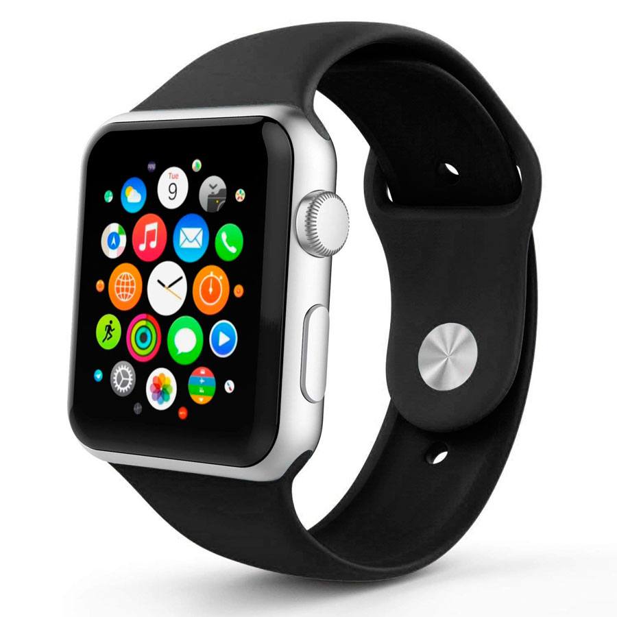 Ремешок для Apple Watch 38mm/40mm Silicone Watch Band Black