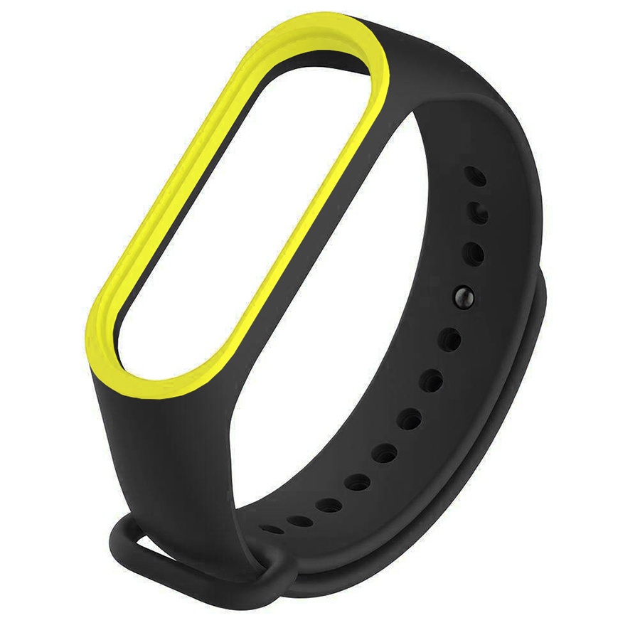 Ремешок для браслета Xiaomi Mi Band 3/4 Original Black/Yellow