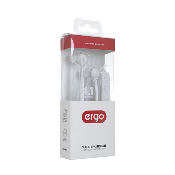 Bluetooth Наушники Ergo BT-801 White