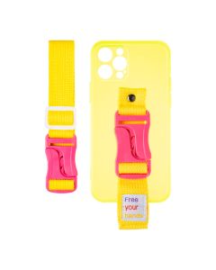 Чехол накладка Free Your Hands Sport Case для iPhone 12 Pro Yellow