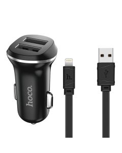 АЗП Hoco Z1 2.1A + Lightning Black