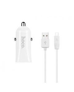 АЗУ Hoco Z12 Elite Two-Port 2.4A+2.4A + Cable Micro USB White