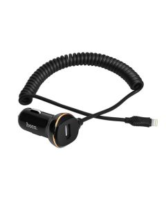 АЗУ Hoco Z14 Sing Port 3.4A + Cable Lightning Black