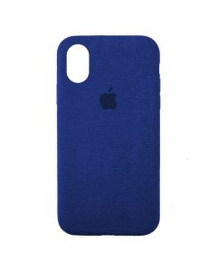 Чехол Alcantara для Apple iPhone X/XS Dark Blue