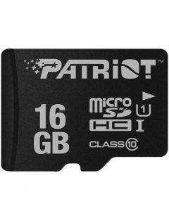 Карта памяти Patriot 16GB LX Series microSDHC Class 10 UHS-I (без адаптера)