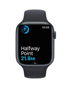 Смарт-годинник. Apple Watch Series 7 GPS 45mm Midnight Aluminum Case with Midnight Sport Band (MKN53)