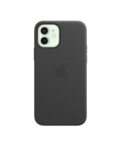 Чехол Apple iPhone 12 Mini Leather Case with MagSafe Black (MHKA3ZE/A)