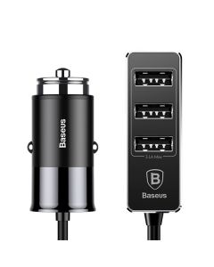 АЗУBaseus Enjoy Together Four Interfaces Output Patulous Car Charger 5.5 A Black (CCTON-01)