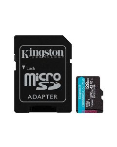 Карта пам'яті Kingston 128 GB microSDXC class 10 UHS-I U3 Canvas Go! Plus + SD Adapter SDCG3/128GB