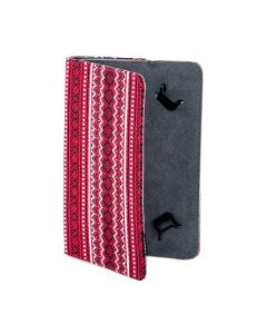 Сумка книжка универсальная для планшетов Lagoda 6-8 дюймов Black/Red Embroidery