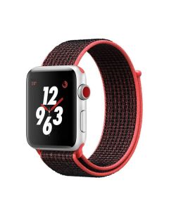 Ремінець для Apple Watch 42mm/44mm Nylon Sport Loop Red/Black