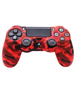 Силиконовый чехол для джойстика Sony PlayStation PS4 Type 1 Camouflage Red тех.пак