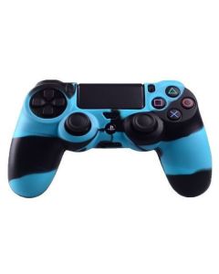 Силіконовий чохол для джойстика Sony PlayStation PS4 Type 2 Camouflage Black/Blue тех.пак