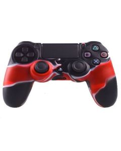 Силіконовий чохол для джойстика Sony PlayStation PS4 Type 2 Camouflage Black/Red тех.пак