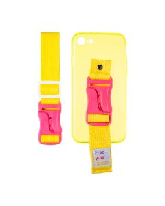 Чехол накладка Free Your Hands Sport Case для iPhone 7/8/SE Yellow
